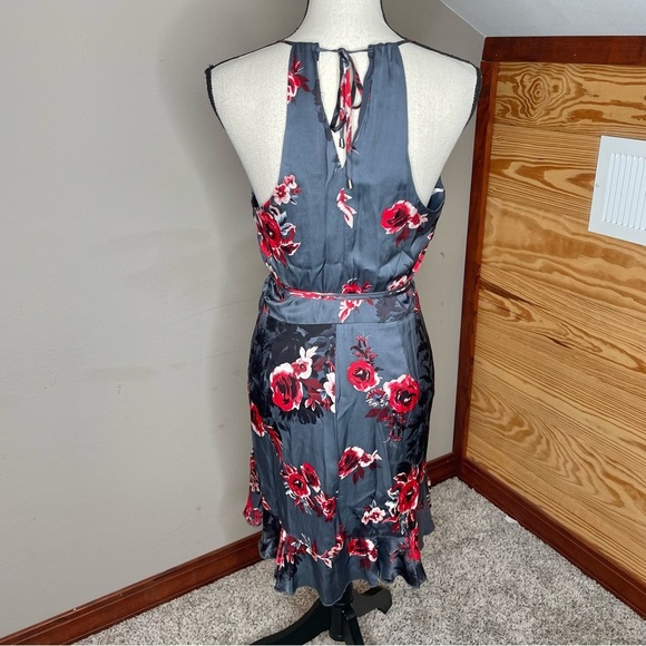 Lovers + Friends Gray and Red Floral Mini Dress - Picture 4 of 12